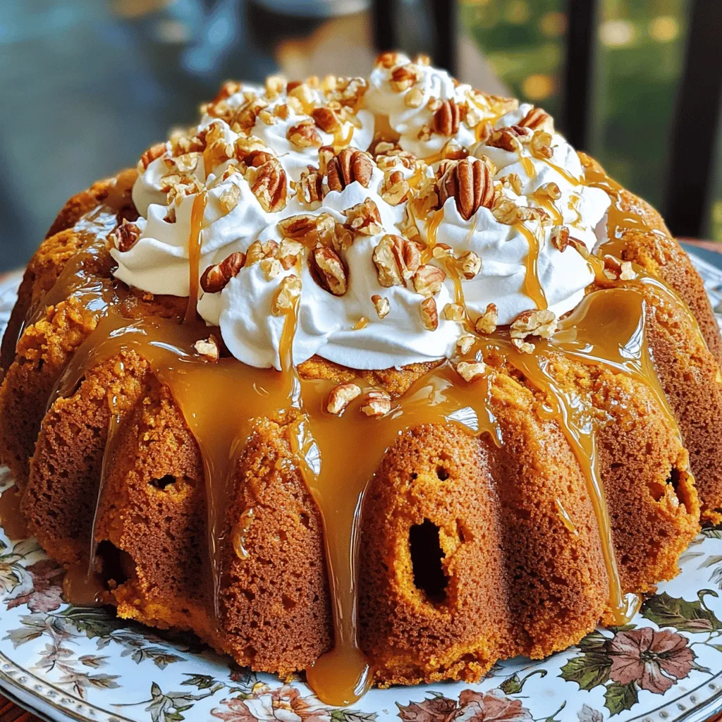 Caramel Pumpkin Poke Cake Delightful Fall Dessert