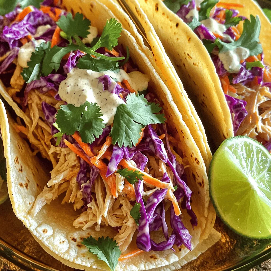 Pulled Chicken Tacos with Slaw Quick and Tasty Meal