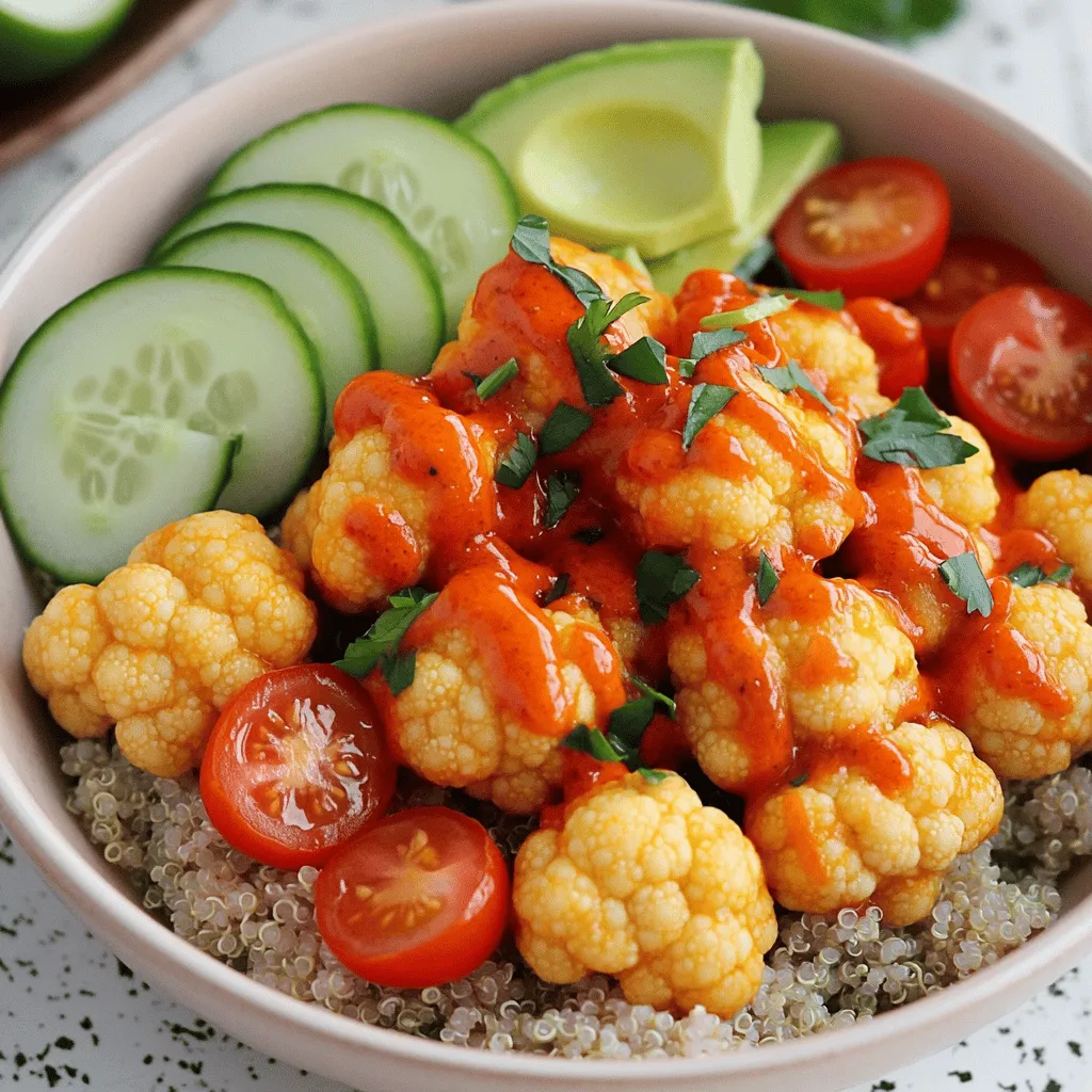 Vegan Buffalo Cauliflower Bowl Flavorful and Filling Meal
