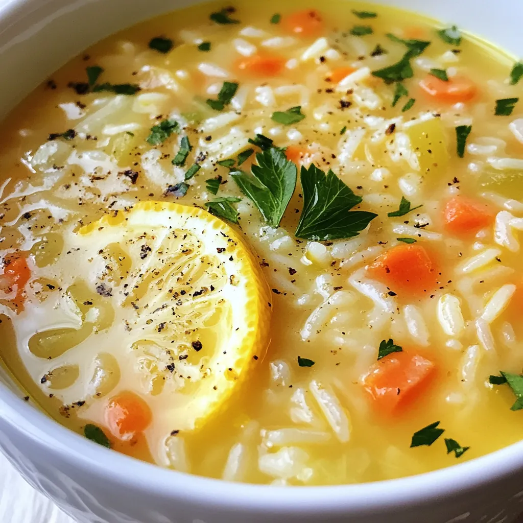 Greek Lemon Rice Soup Simple Comfort Food Recipe