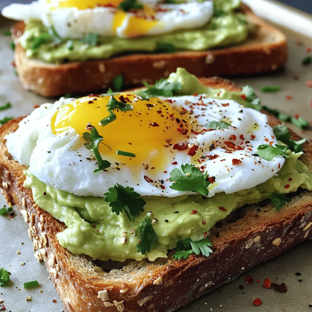 Avocado Toast with Poached Egg Flavorful Breakfast Dish