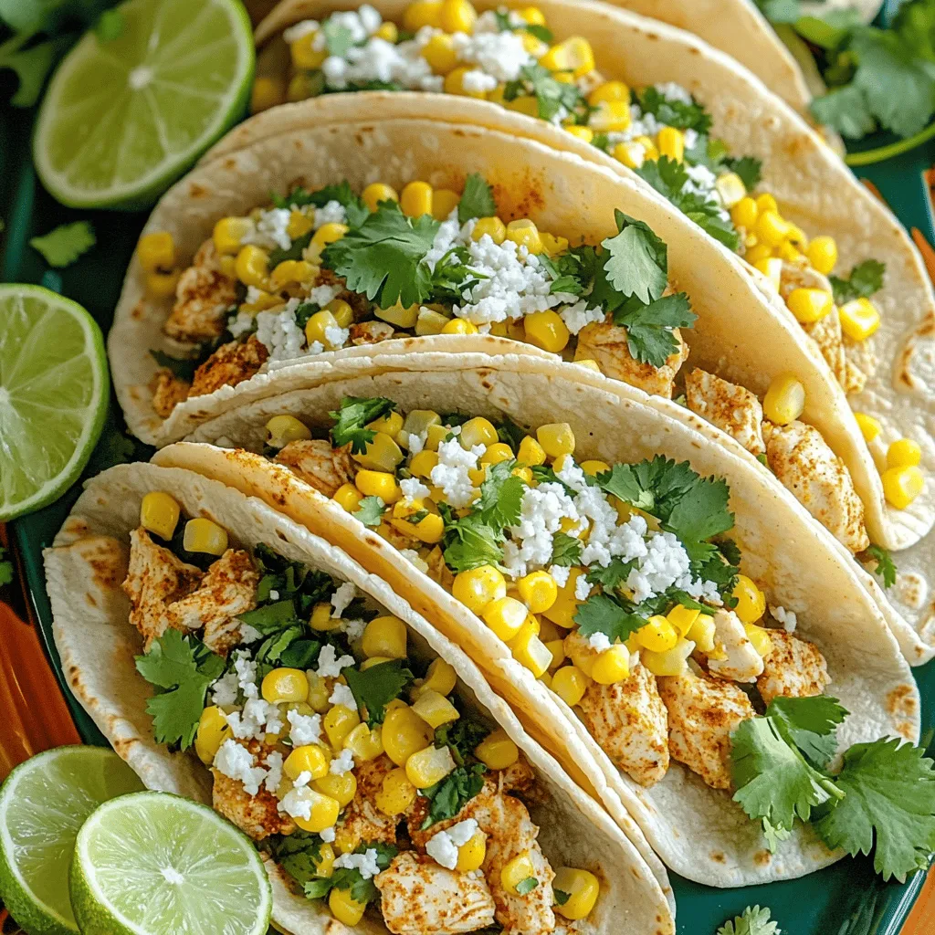 Chili Lime Chicken Street Corn Tacos Delightful Treat
