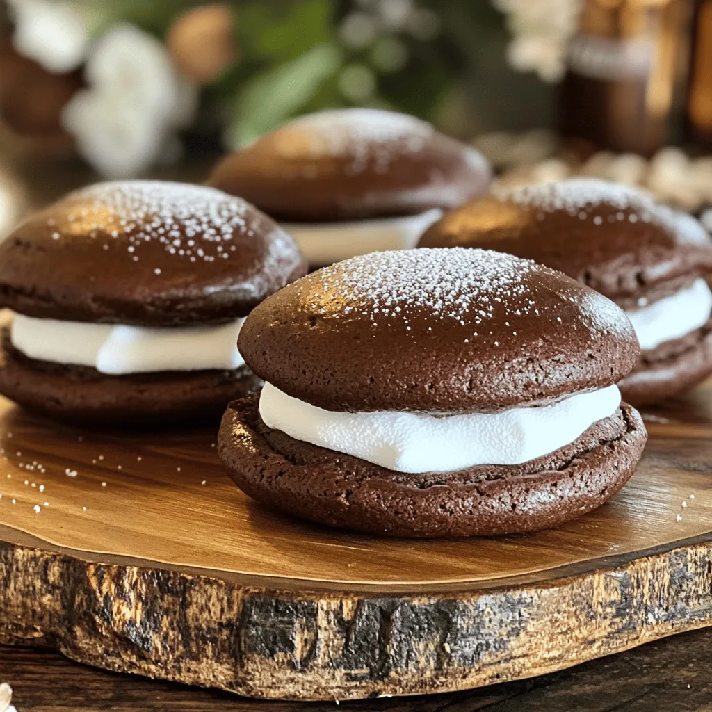 Chocolate Marshmallow Whoopie Pies Delightful Treat