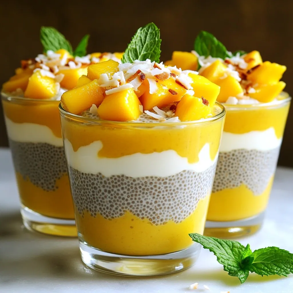 Mango Coconut Chia Pudding Cups Refreshing Delight