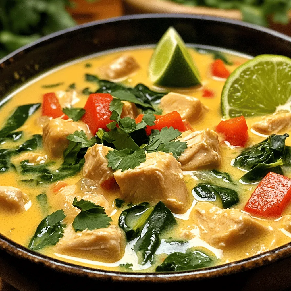 Creamy Coconut Lime Chicken Soup Flavorful Delight