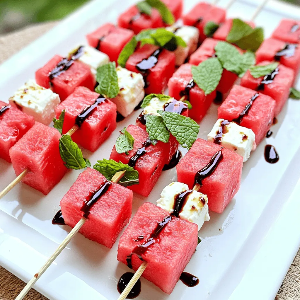 Tasty Watermelon Feta Skewers Easy Summer Snack