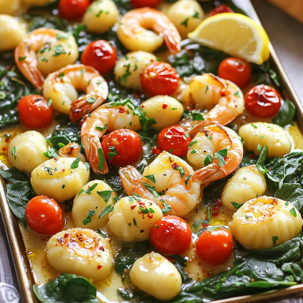 Sheet-Pan Garlic Butter Gnocchi and Shrimp Delight