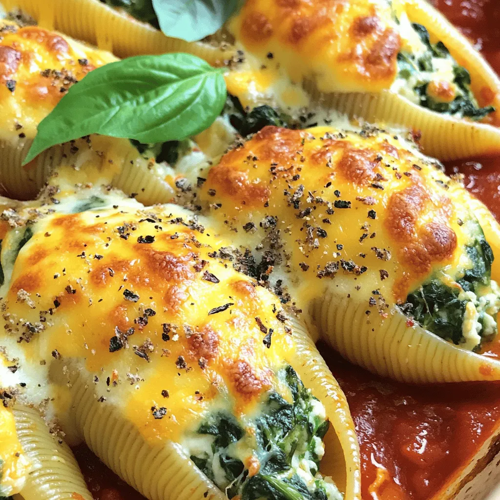 Cheesy Spinach Stuffed Shells Savory and Simple Dish