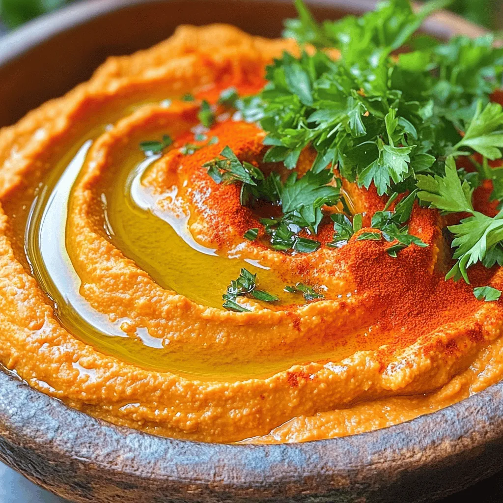 Roasted Red Pepper Hummus Simple and Tasty Delight