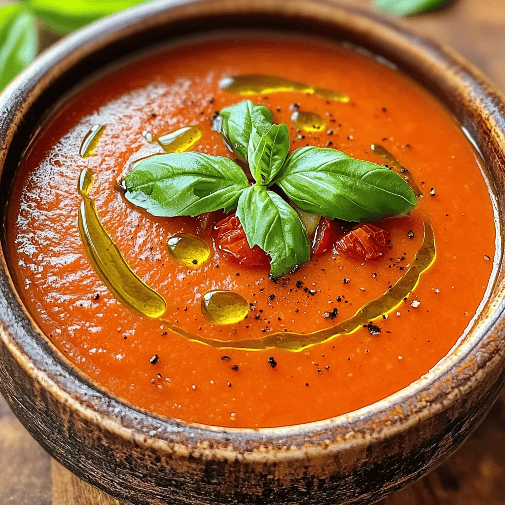 Roasted Garlic Tomato Soup Comforting and Simple Dish