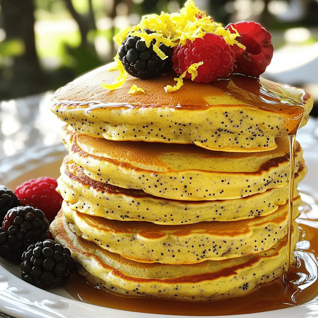 Lemon Poppyseed Protein Pancakes Healthy Breakfast Fix