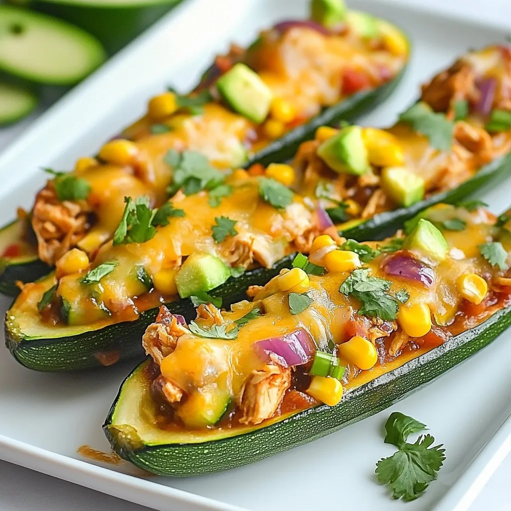 BBQ Chicken Zucchini Boats Flavorful and Easy Recipe