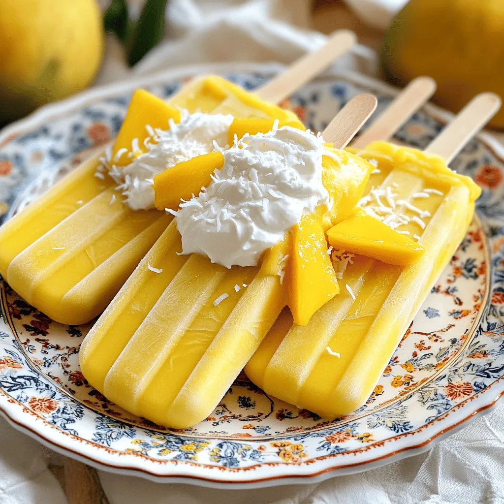 Creamy Coconut Mango Popsicles Easy and Refreshing Delight