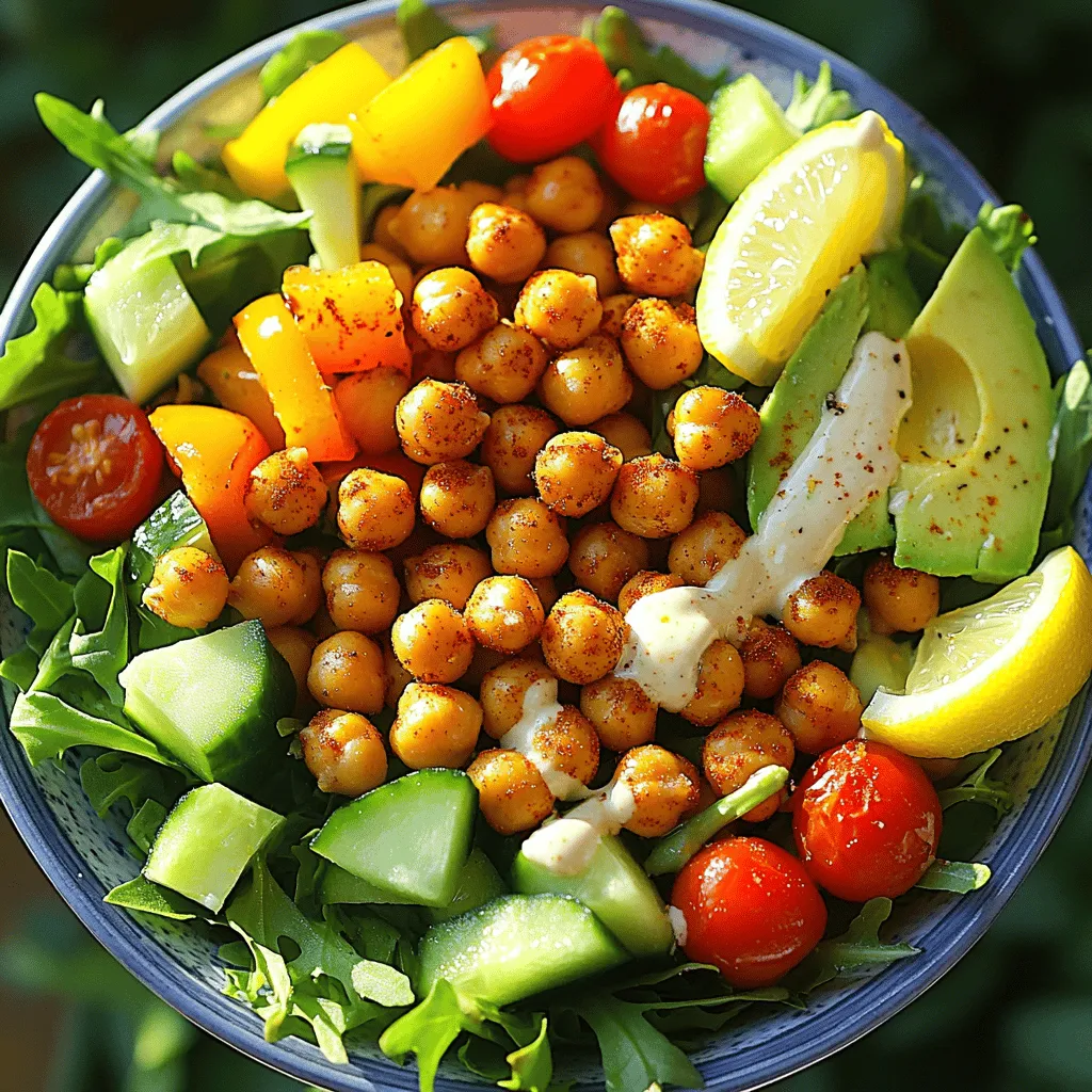 Crispy Chickpea Salad Fresh and Flavorful Delight