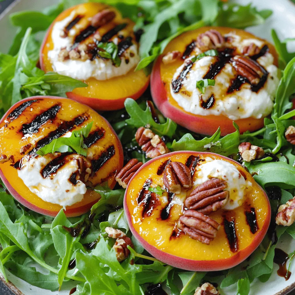 Grilled Peach Burrata Salad Fresh and Flavorful Dish