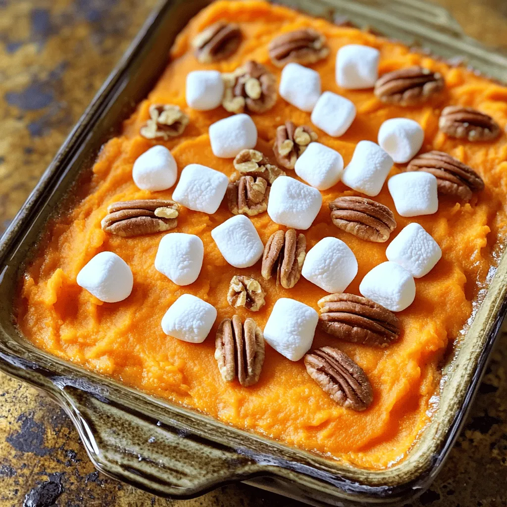 Savory Sweet Potato Casserole with Marshmallow Topping