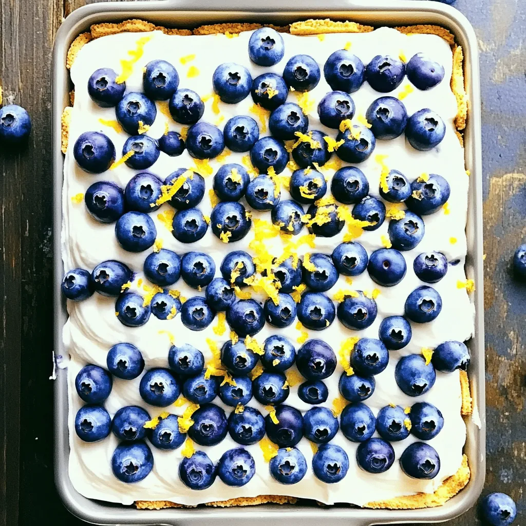 No-Bake Lemon Blueberry Icebox Cake Delightful Treat