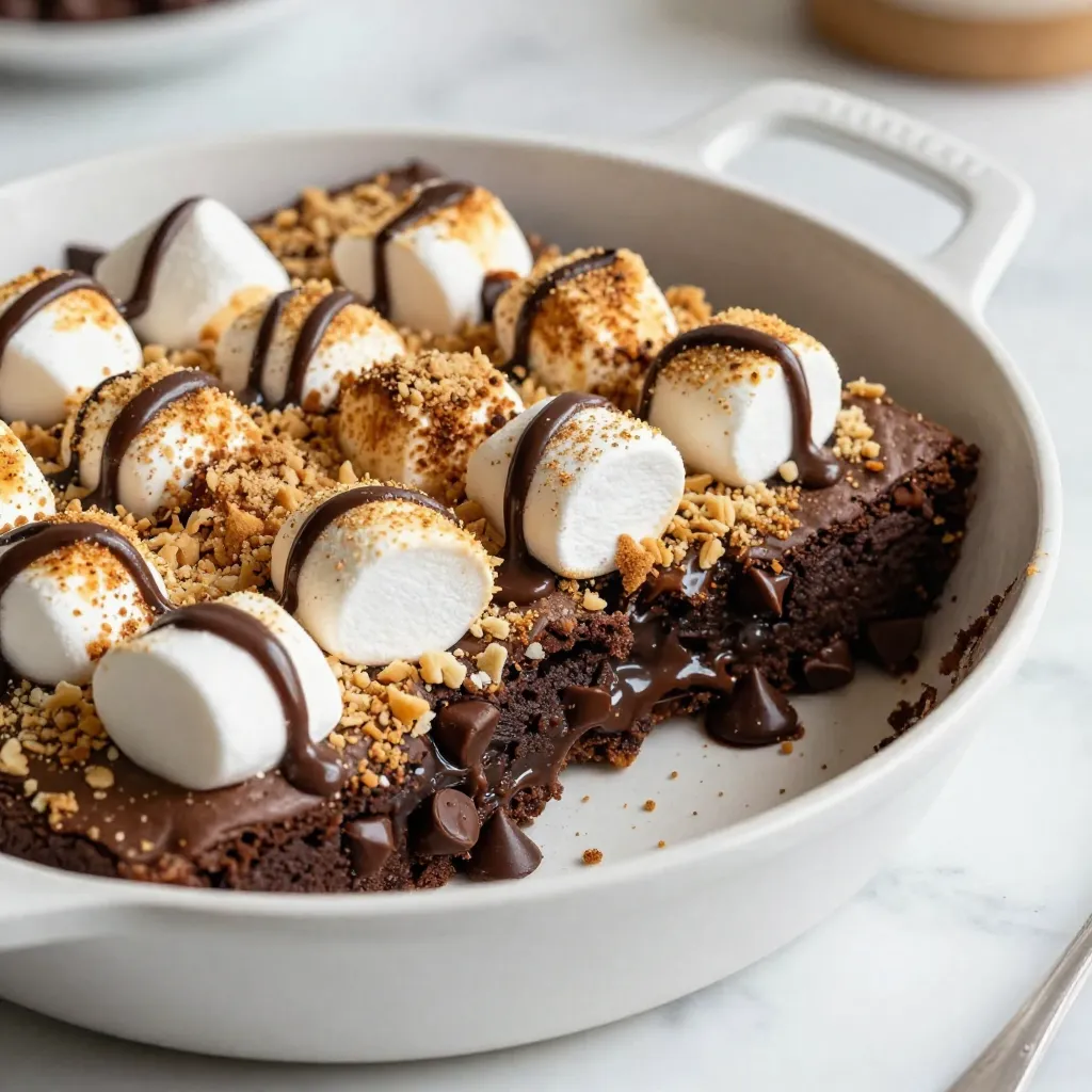 S&#8217;mores Brownie Skillet Irresistible Dessert Recipe