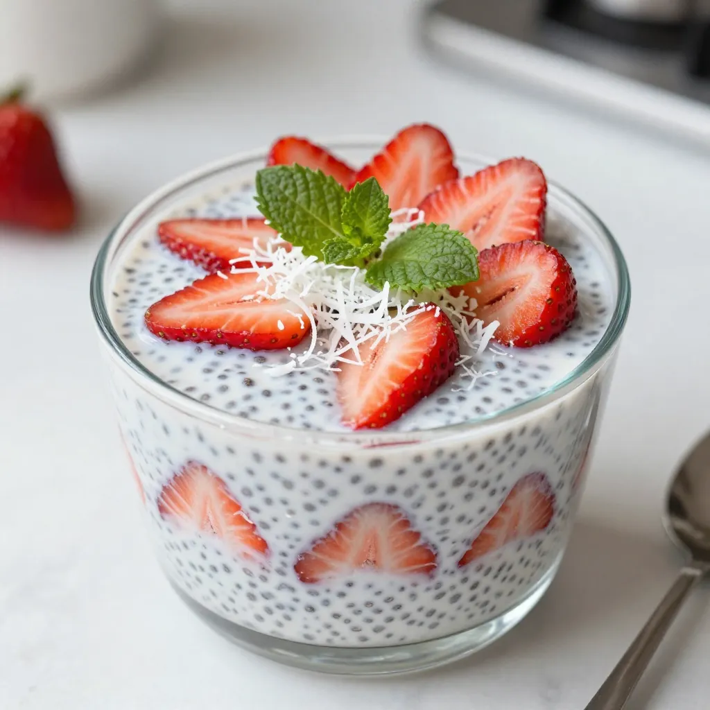 Strawberry Coconut Chia Pudding Delightful Recipe