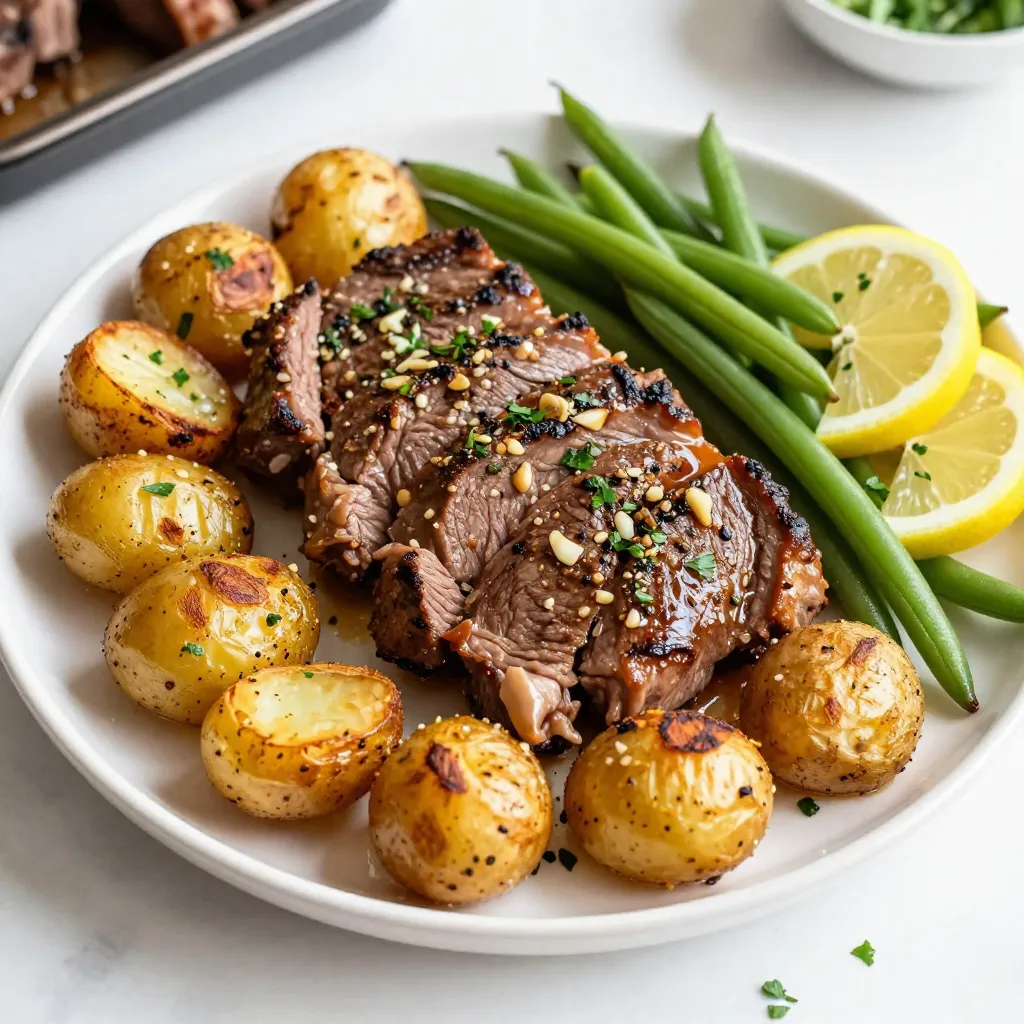 Garlic Herb Steak Sheet Pan Dinner Delight