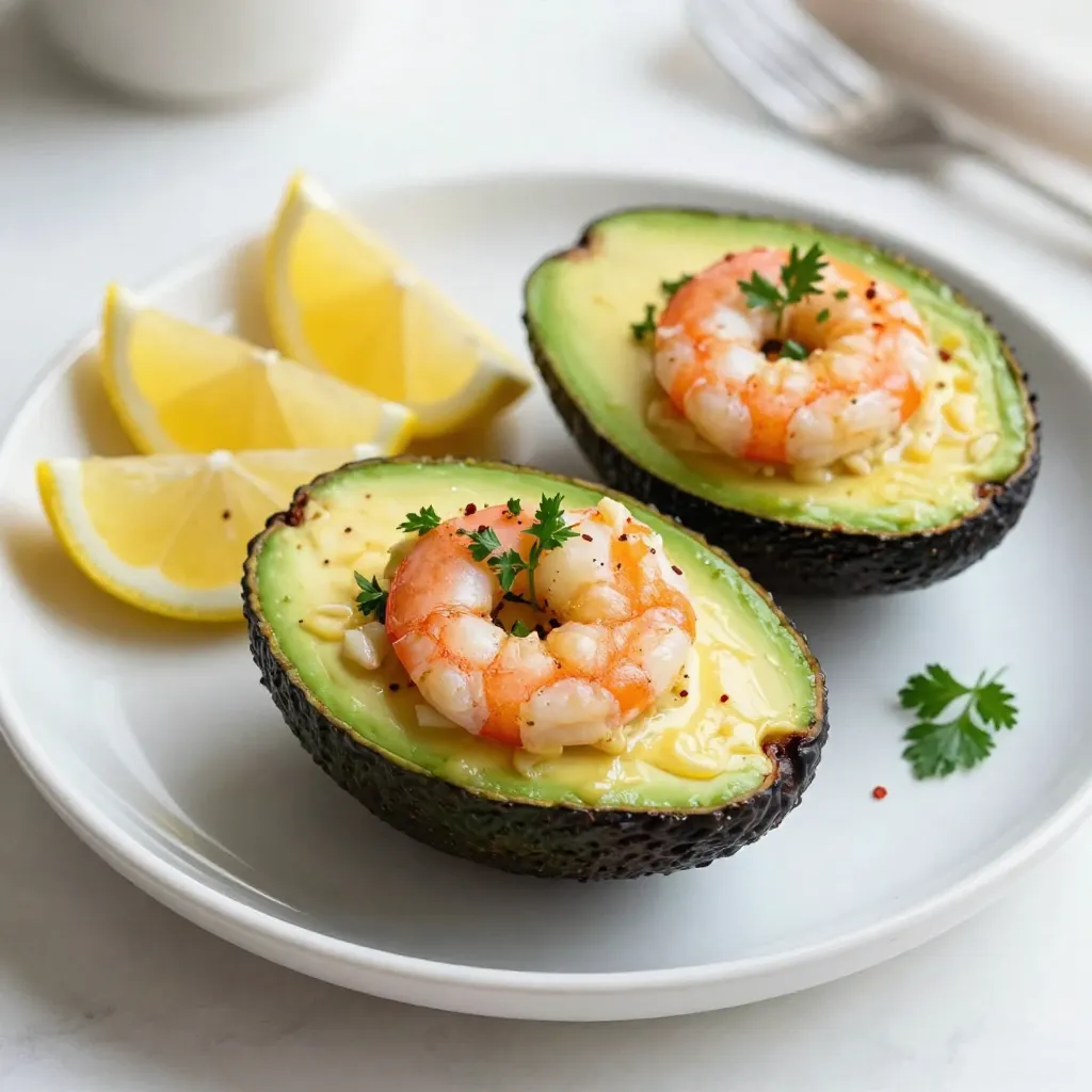 Garlic Butter Shrimp Stuffed Avocados Tasty Delight