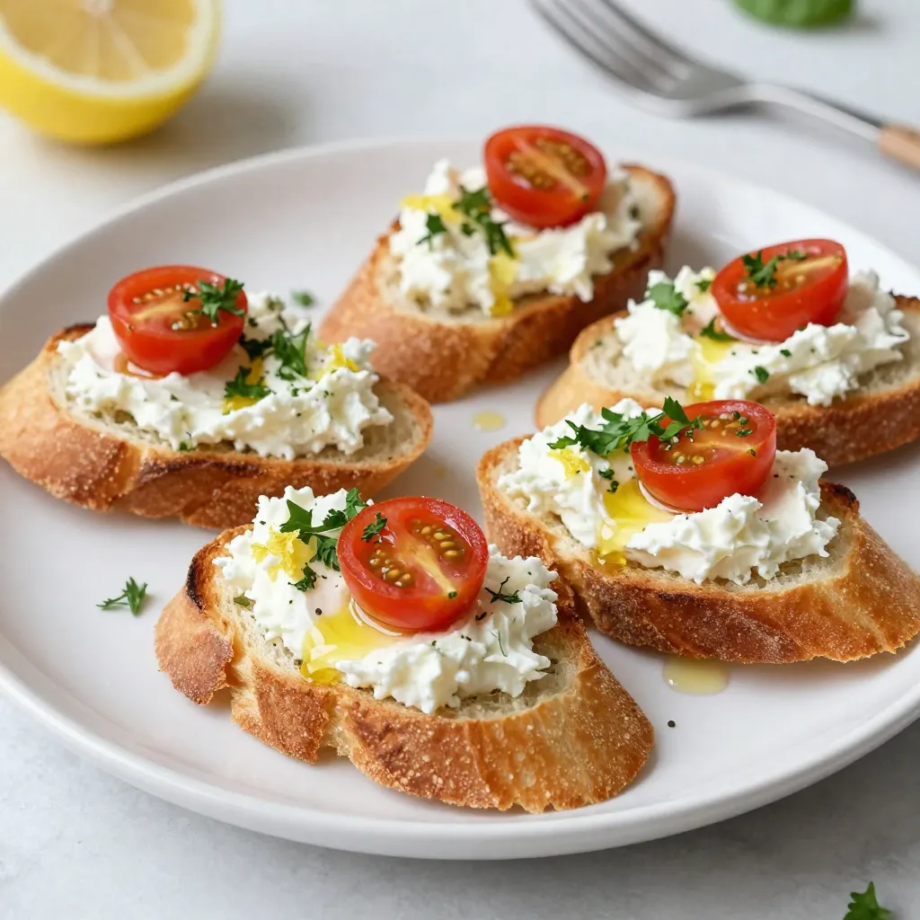 Lemon Herb Ricotta Crostini Simple and Fresh Starter