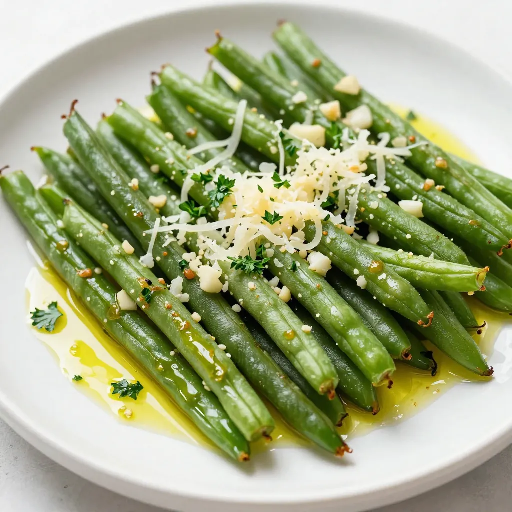 Garlic Parmesan Air Fryer Green Beans Tasty Treat