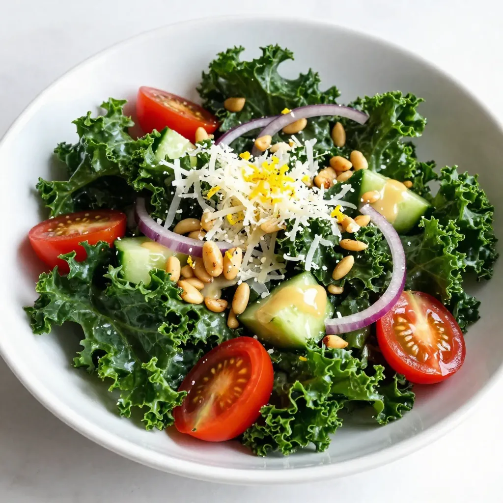 Lemon Parmesan Kale Salad Fresh and Flavorful Dish