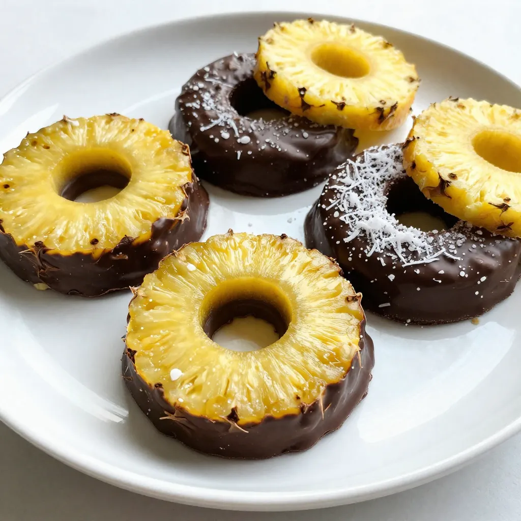 Chocolate Covered Pineapple Rings Perfect Treat Recipe