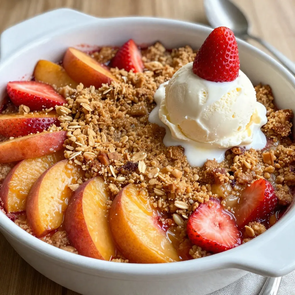 Strawberry Peach Crisp Easy and Delicious Dessert Recipe