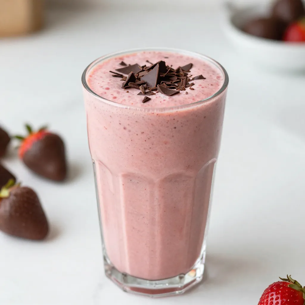 Chocolate Covered Strawberry Smoothie Rich and Creamy Treat