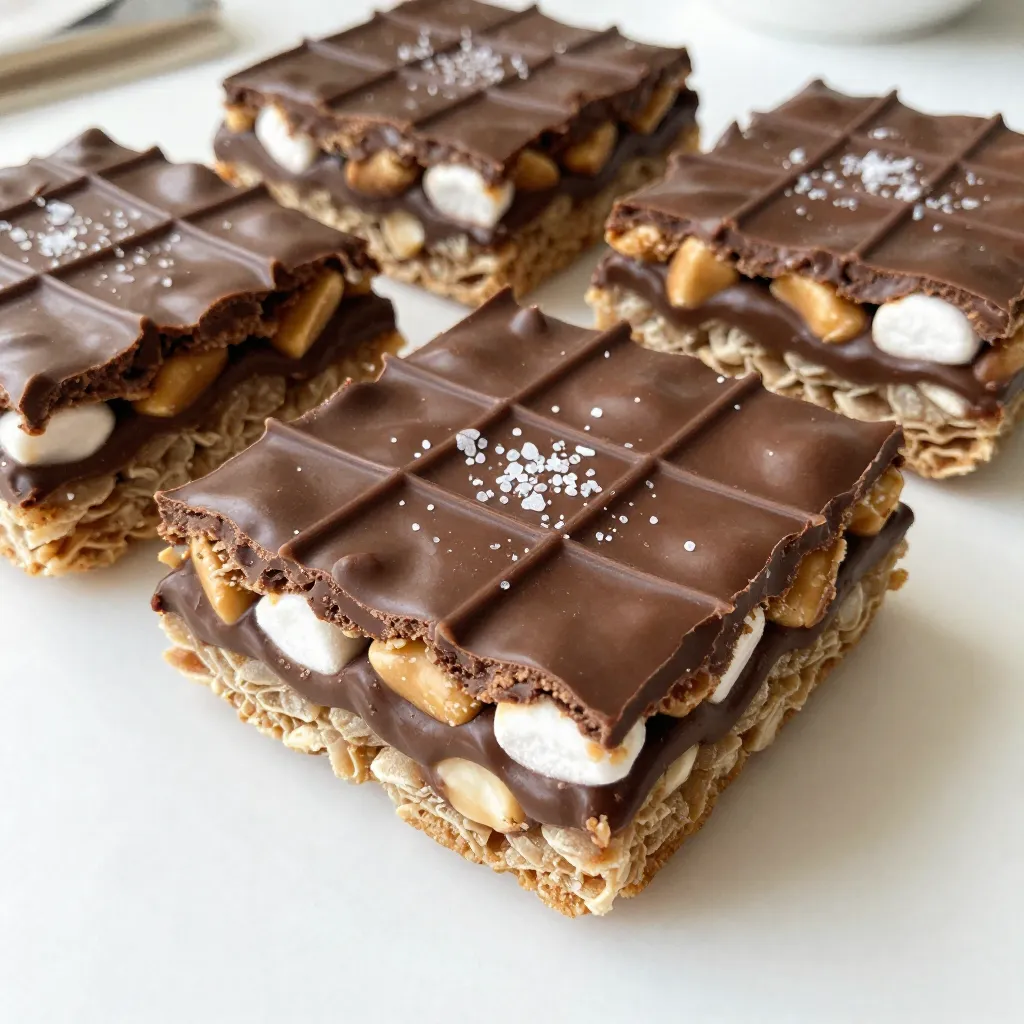 Chocolate Peanut Butter Rice Krispie Treats Delight