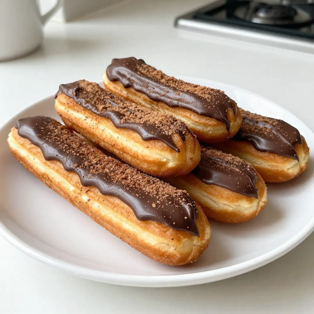 Chocolate Drizzled Churro Donuts Irresistible Treat