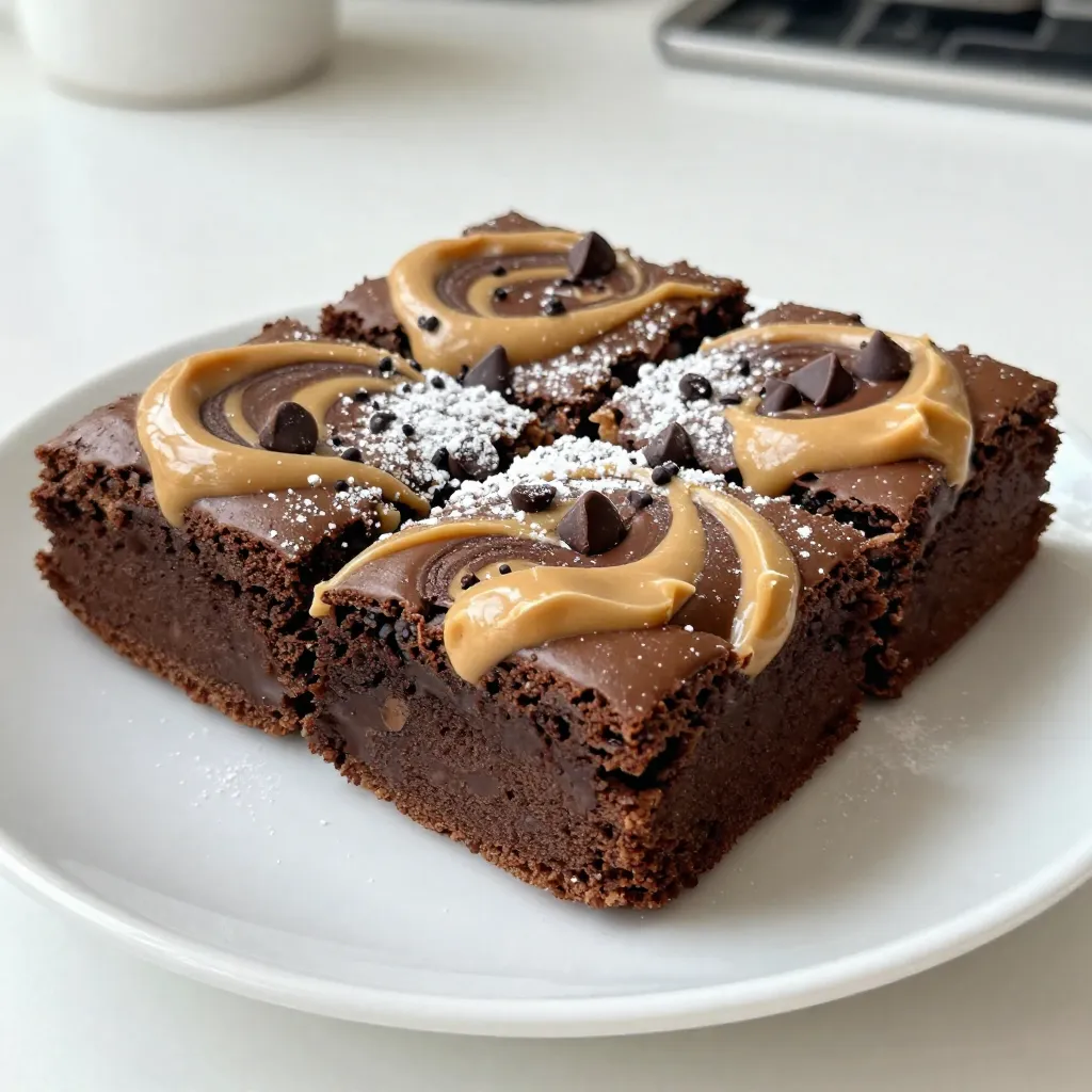Chocolate Peanut Butter Swirl Brownies Delightful Treat