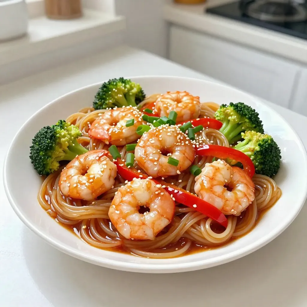 Honey Garlic Shrimp Noodles Flavorful and Easy Dish
