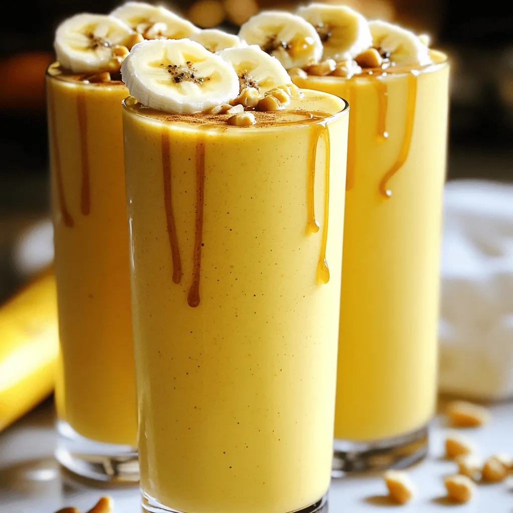 Peanut Butter Banana Smoothie Healthy Energy Boost