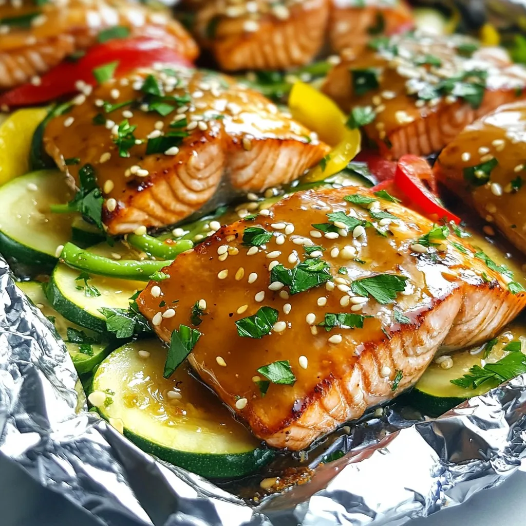 Honey Garlic Salmon Foil Packets Easy and Flavorful Dish