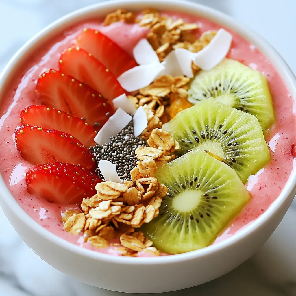 Strawberry Kiwi Smoothie Bowl Healthy and Refreshing Treat