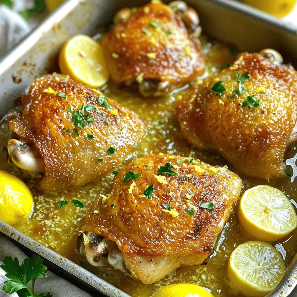 Lemon Garlic Chicken Thighs Flavorful Dinner Delight