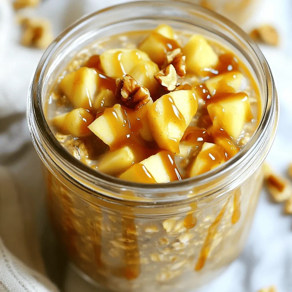 Caramel Apple Pie Overnight Oats Easy Morning Treat