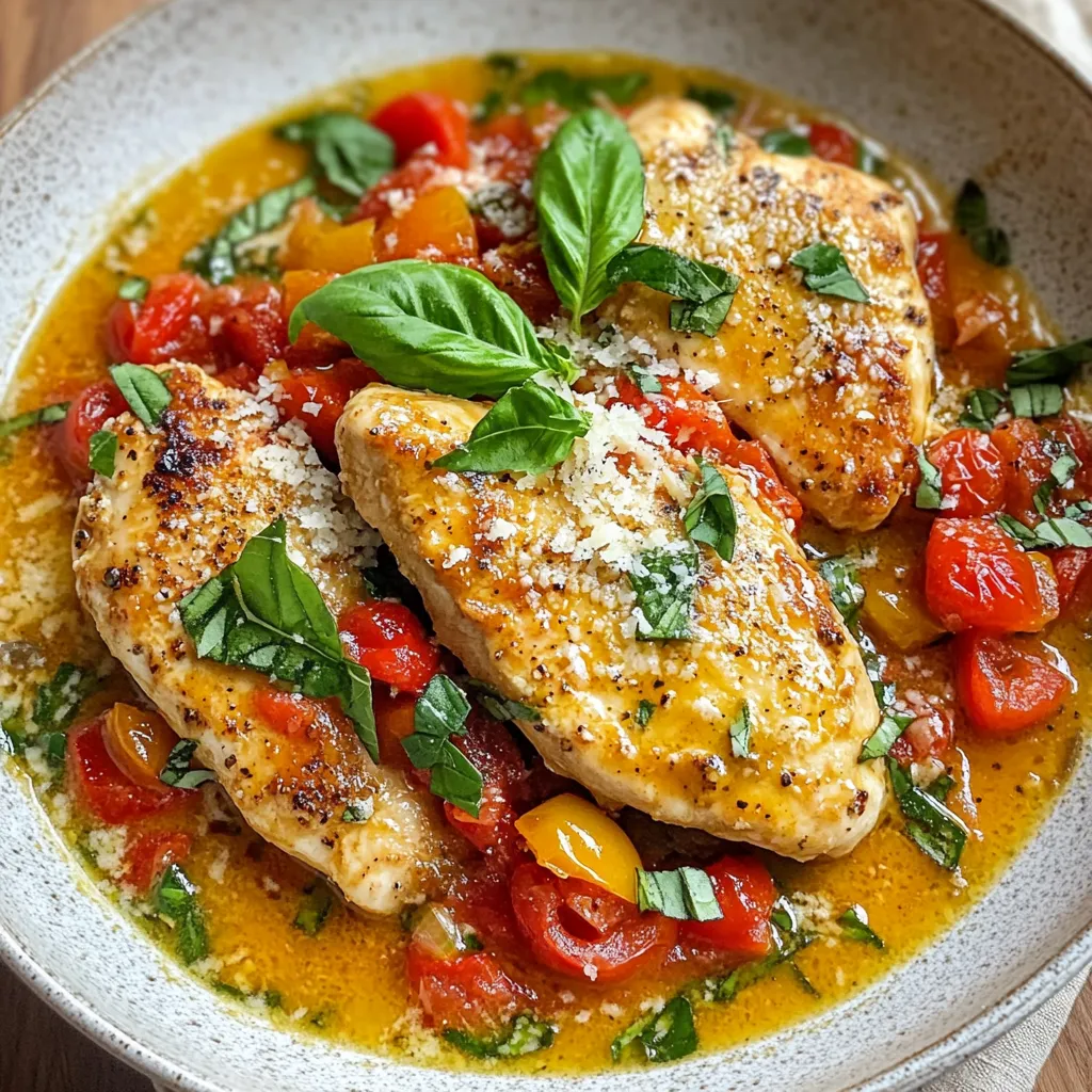 Creamy Tomato Basil Chicken Skillet Savory Delight