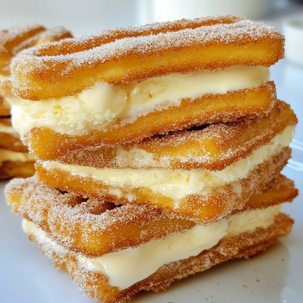 Churro Ice Cream Sandwiches Delightful and Simple Treat