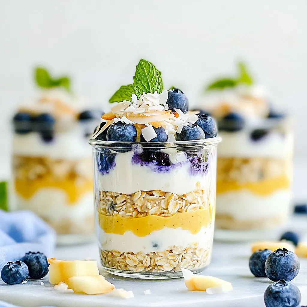 Blueberry Coconut Overnight Oats Easy Healthy Recipe
