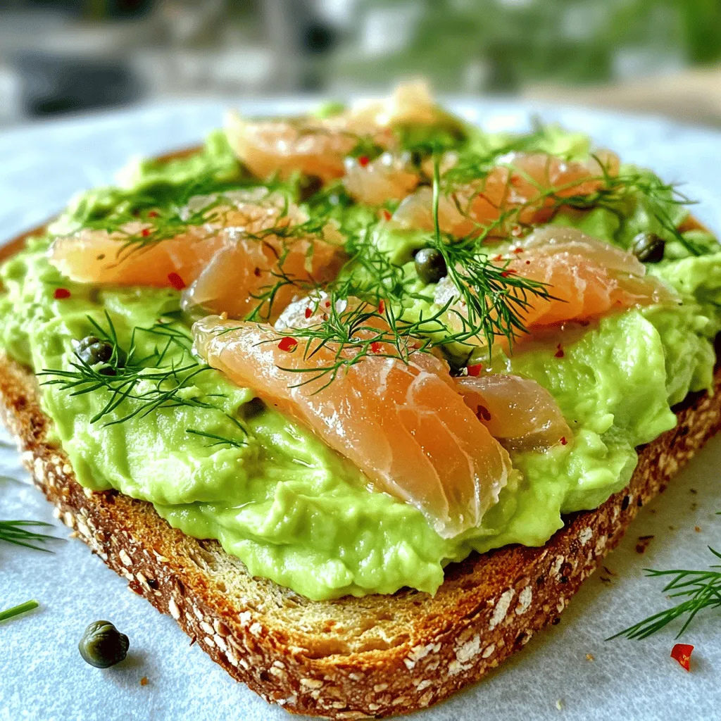 Smoked Salmon Avocado Toast Healthy Breakfast Recipe