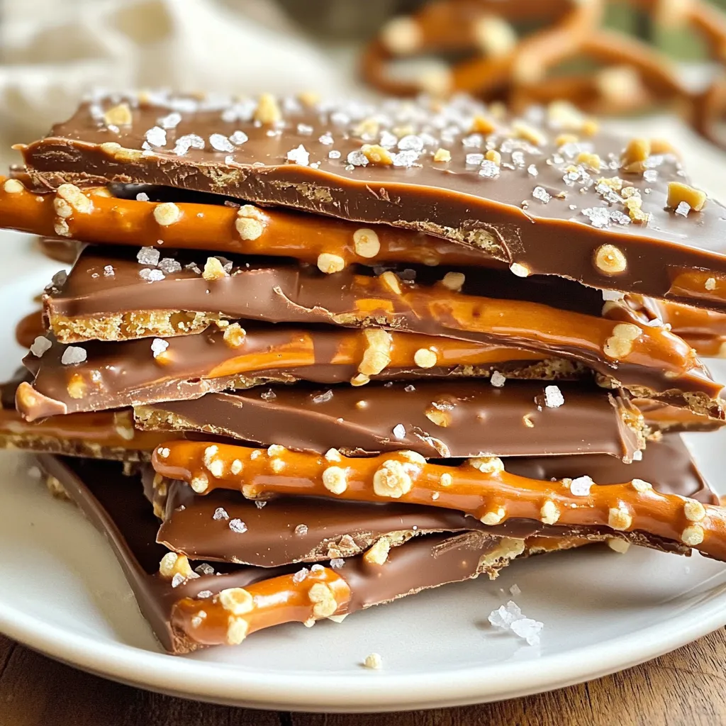 Chocolate Caramel Pretzel Bark Irresistible Snack