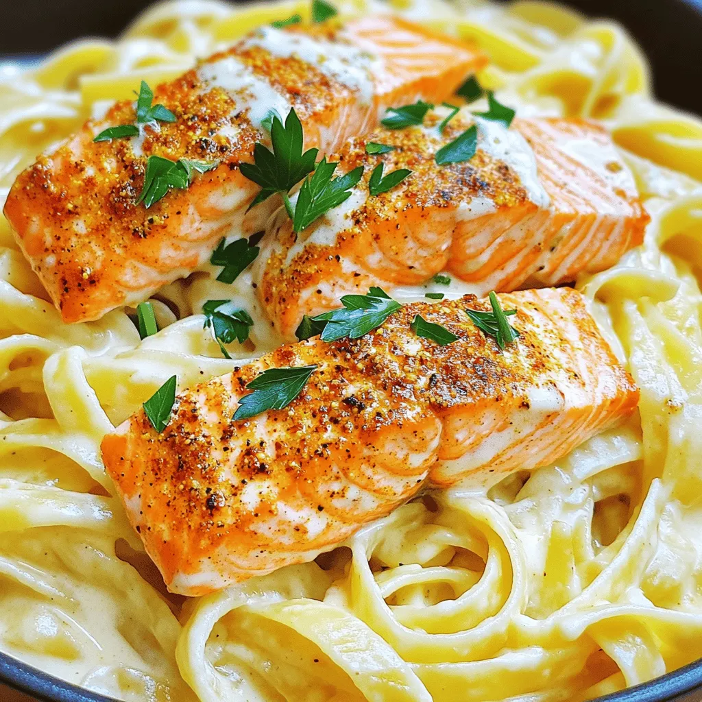 Creamy Cajun Salmon Alfredo Flavorful Dinner Delight