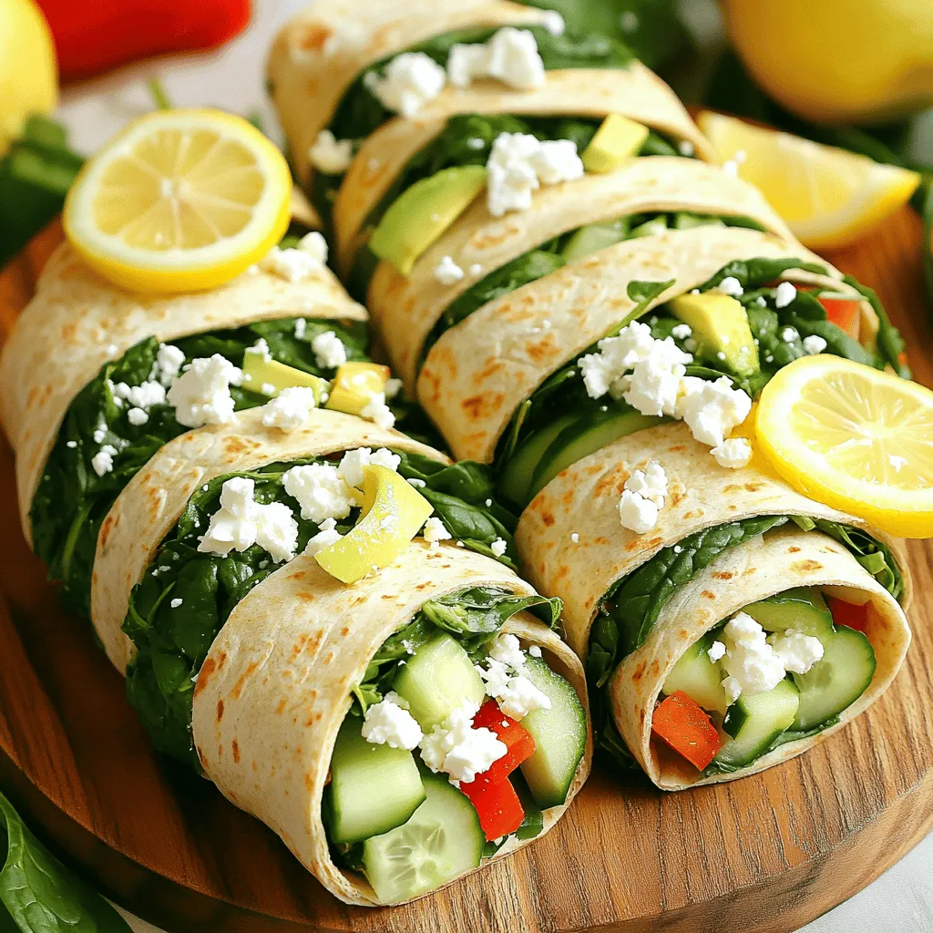 Healthy Spinach and Feta Wraps Tasty and Quick Meal