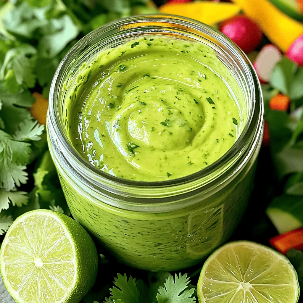 Avocado Cilantro Lime Dressing Flavorful and Fresh Mix