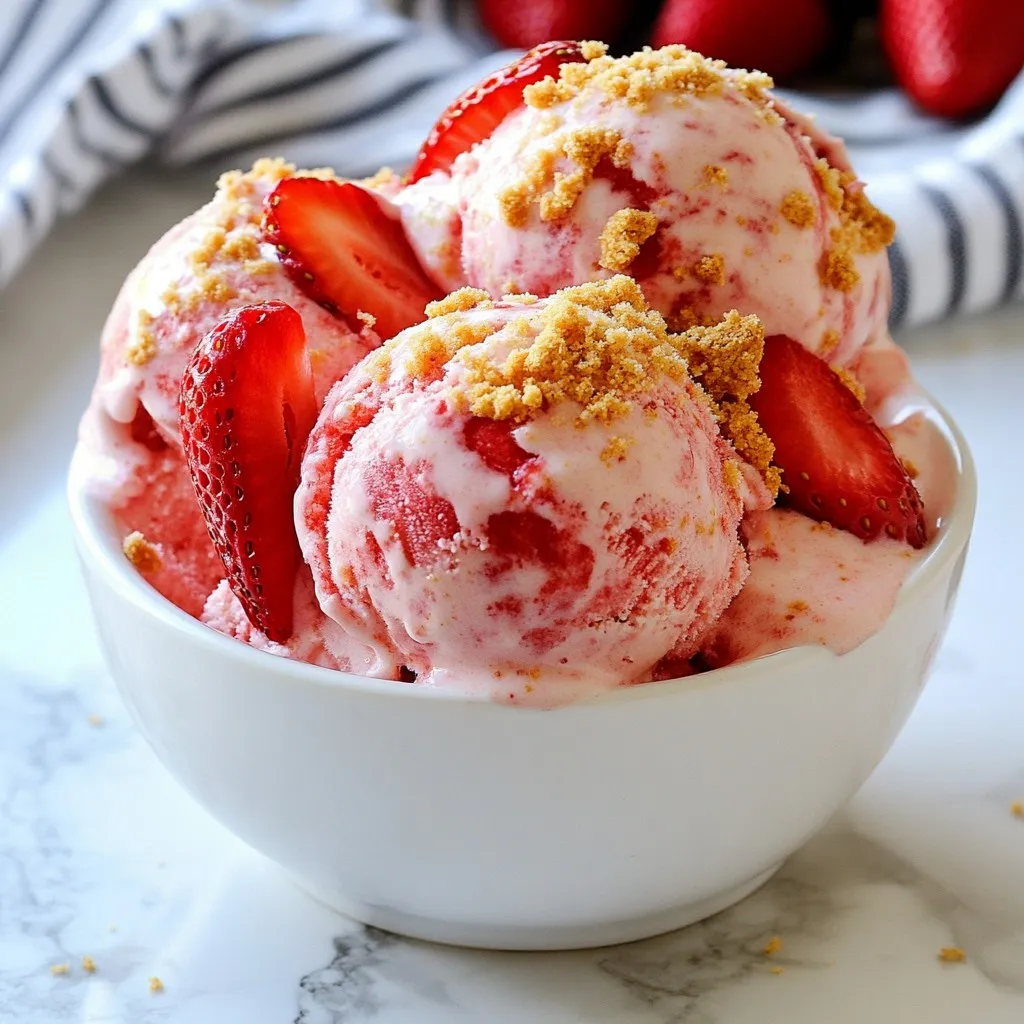 Strawberry Cheesecake Ice Cream Creamy Delight Recipe