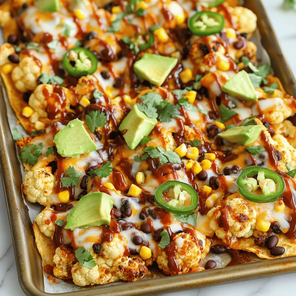 Sheet-Pan BBQ Cauliflower Nachos Quick and Easy Recipe